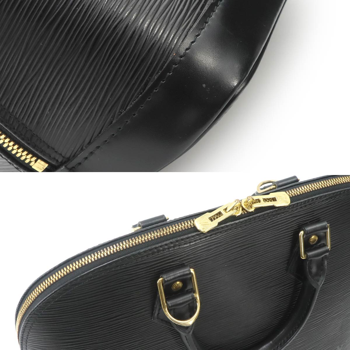 Epi Alma PM Hand Bag Leather Noir Black M52142 Purse