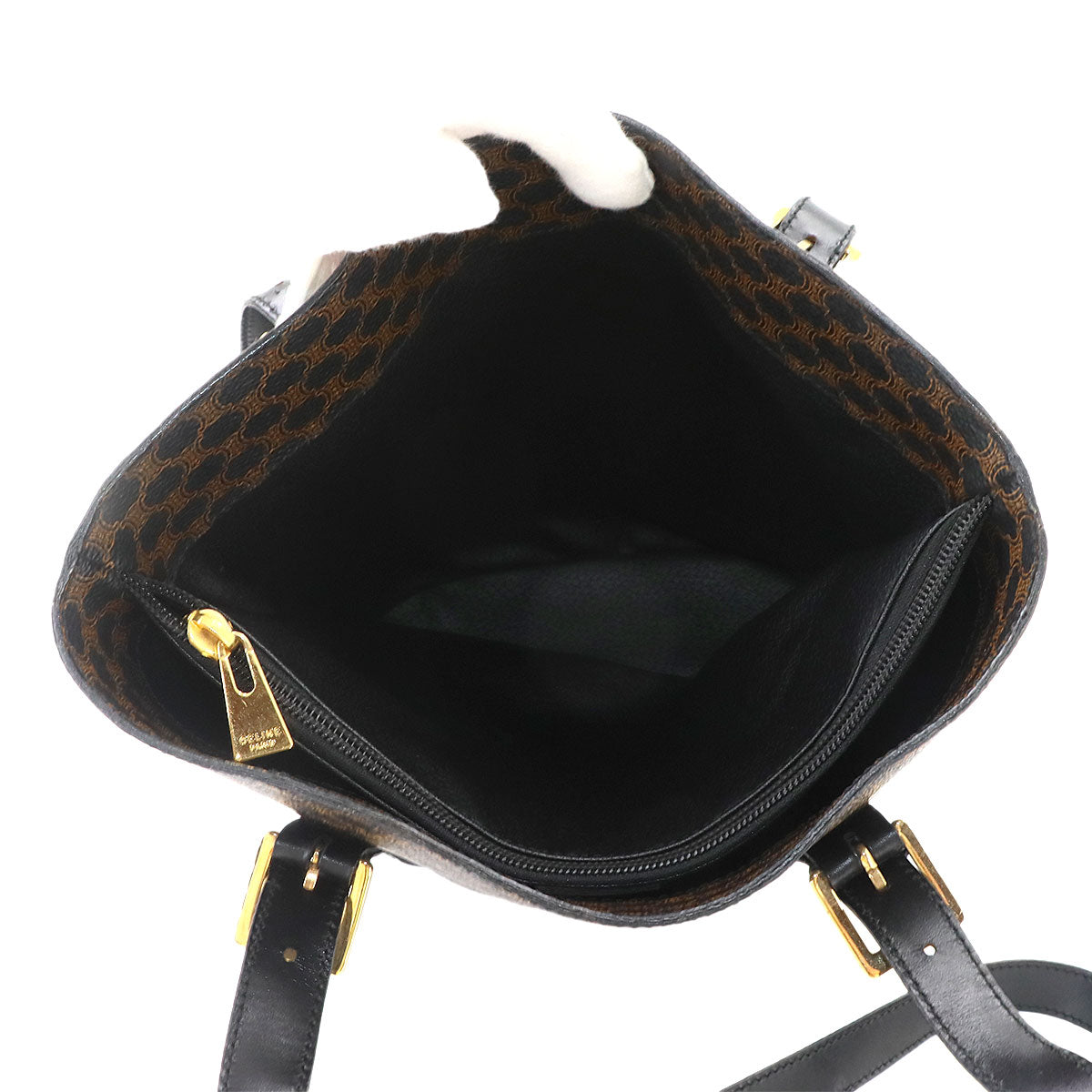 Macadam Tote Bag PVC Leather Black Brown Vintage Purse