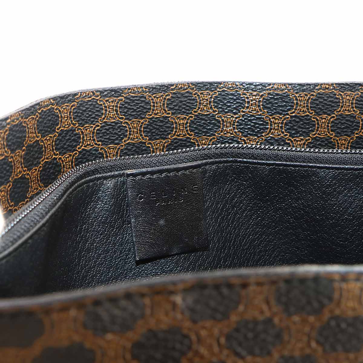 Macadam Tote Bag PVC Leather Black Brown Vintage Purse