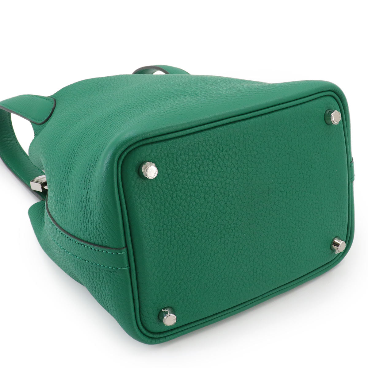 Picotin Lock PM Hand Bag Taurillon Clemence Vert vertigo Y
