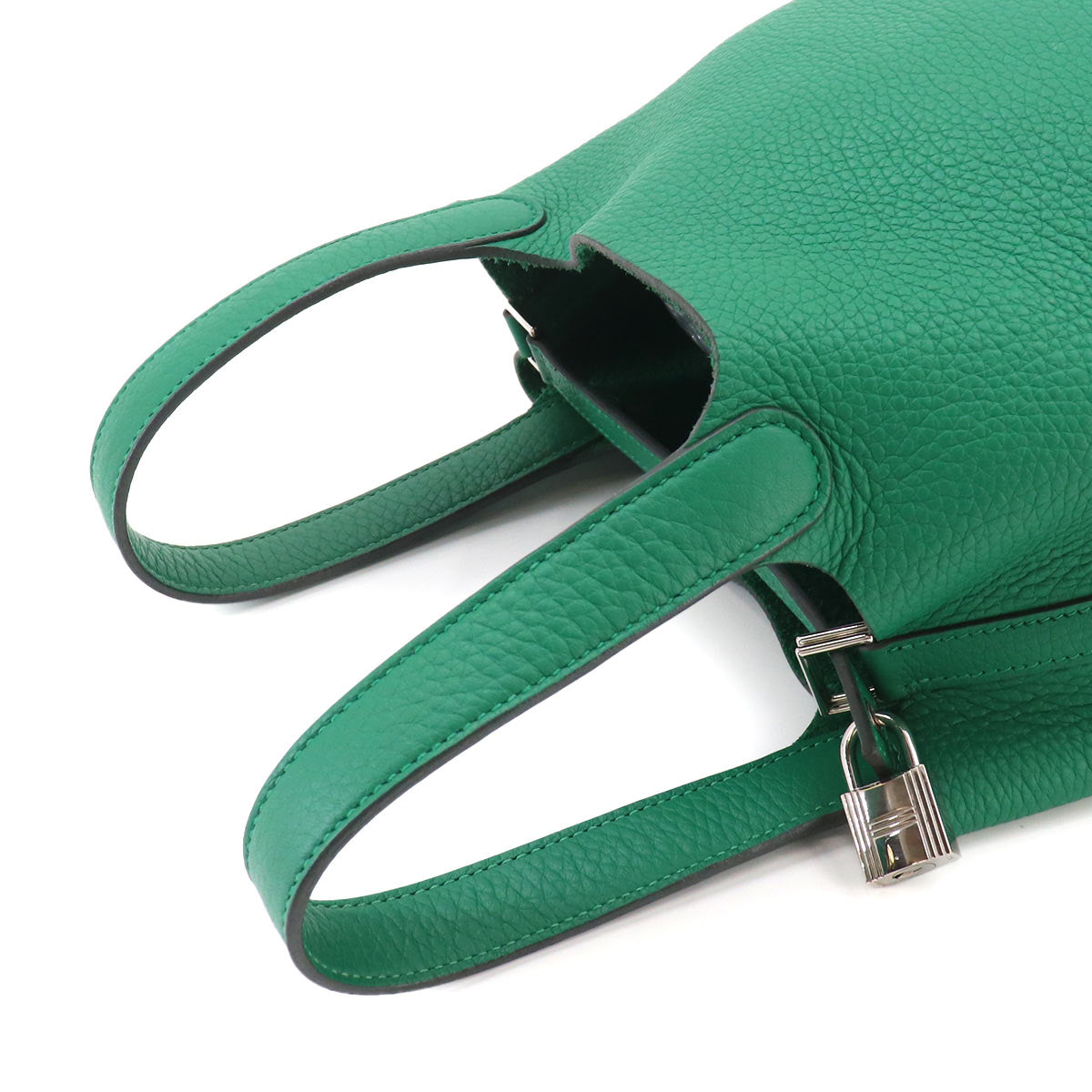 Picotin Lock PM Hand Bag Taurillon Clemence Vert vertigo Y