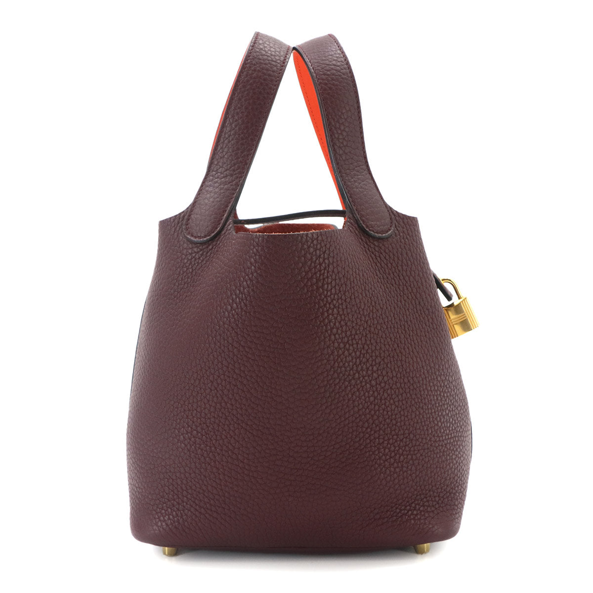 Picotin Lock Eclat 18 PM Hand Bag Taurillon Clemence Swift Prune