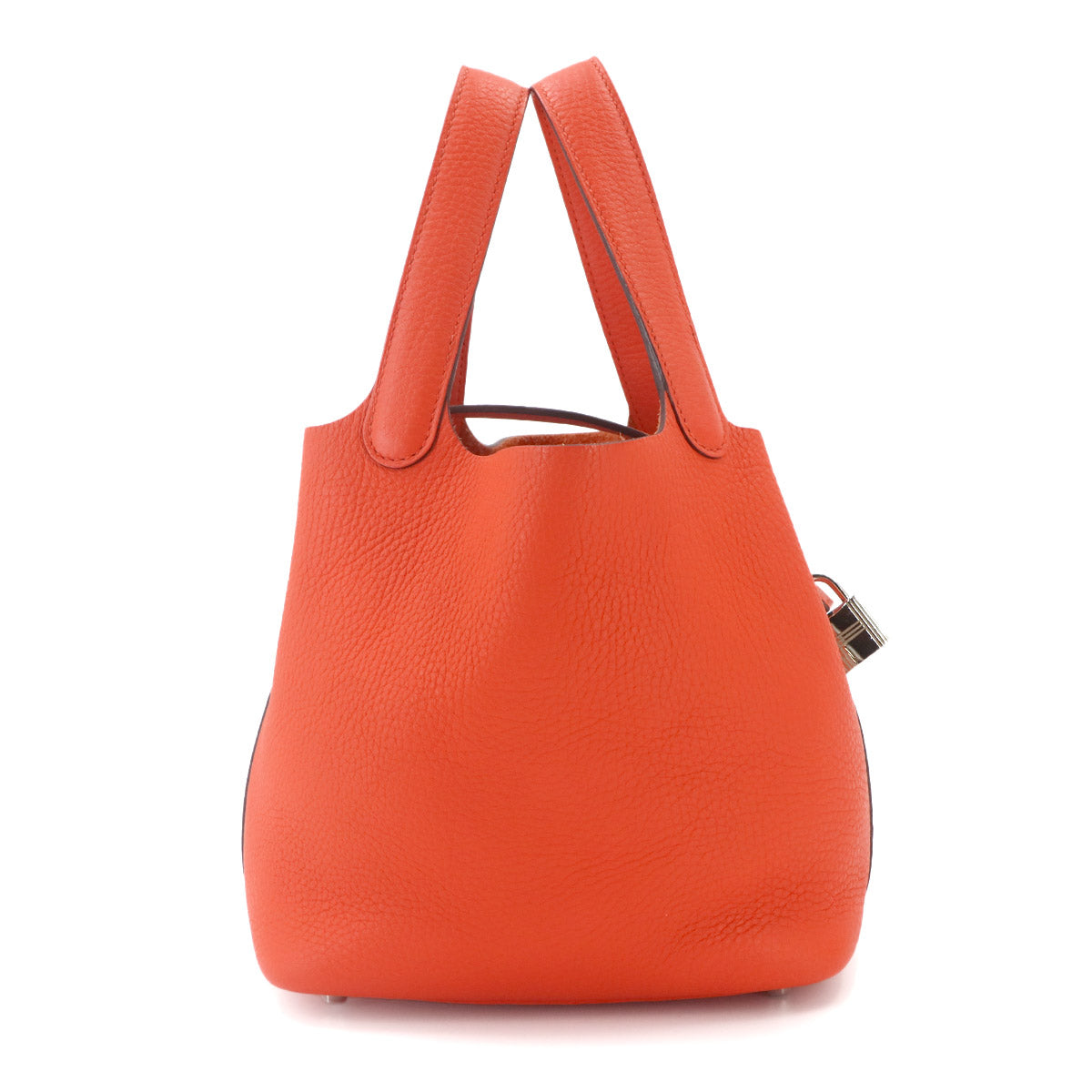 Picotin Lock PM Hand Bag Taurillon Clemence Orange Poppy