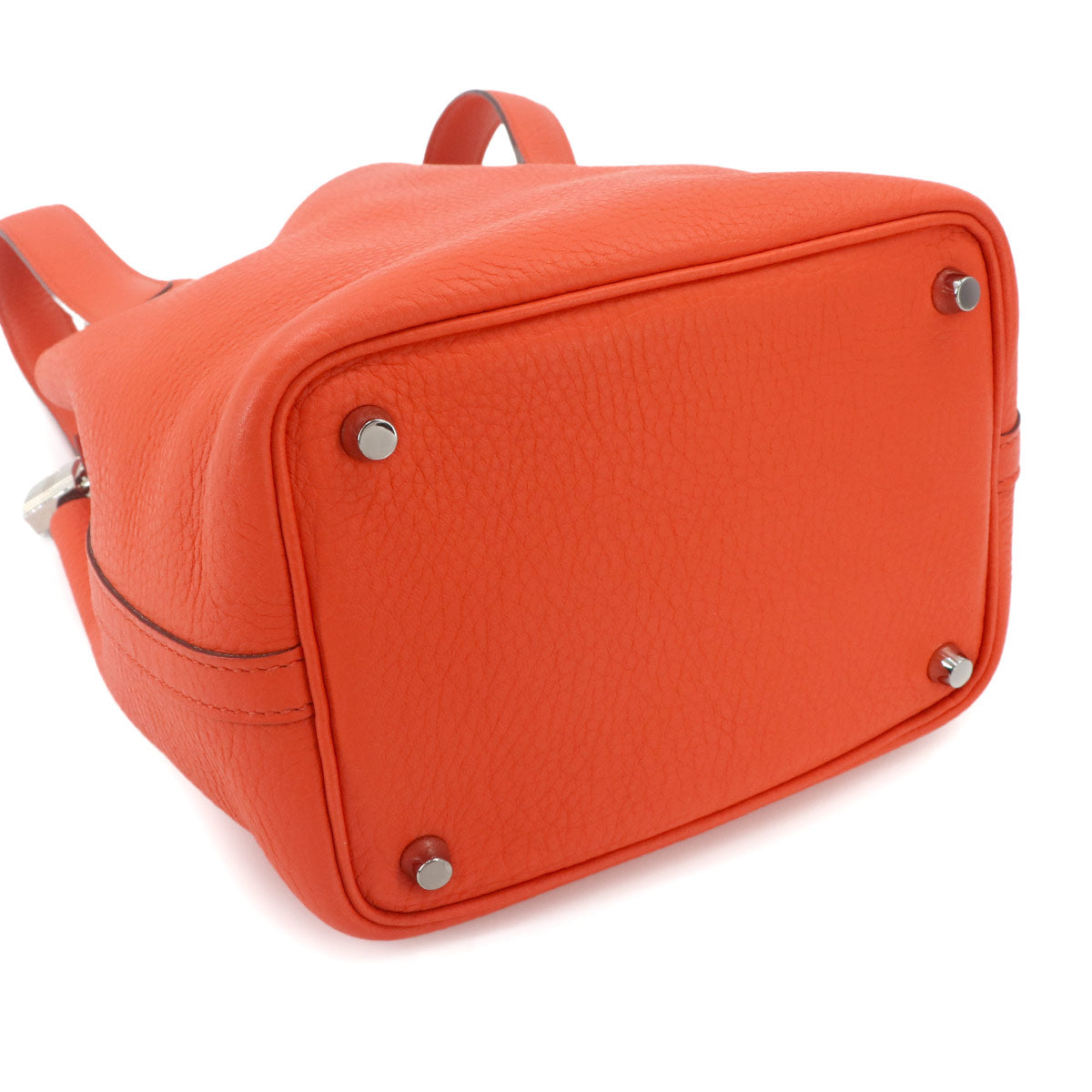 Picotin Lock PM Hand Bag Taurillon Clemence Orange Poppy