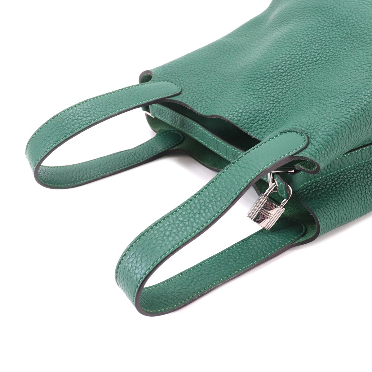 Picotin Lock PM Hand Bag Taurillon Clemence Malachite