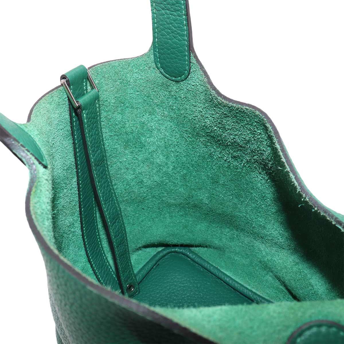 Picotin Lock PM Hand Bag Taurillon Clemence Malachite