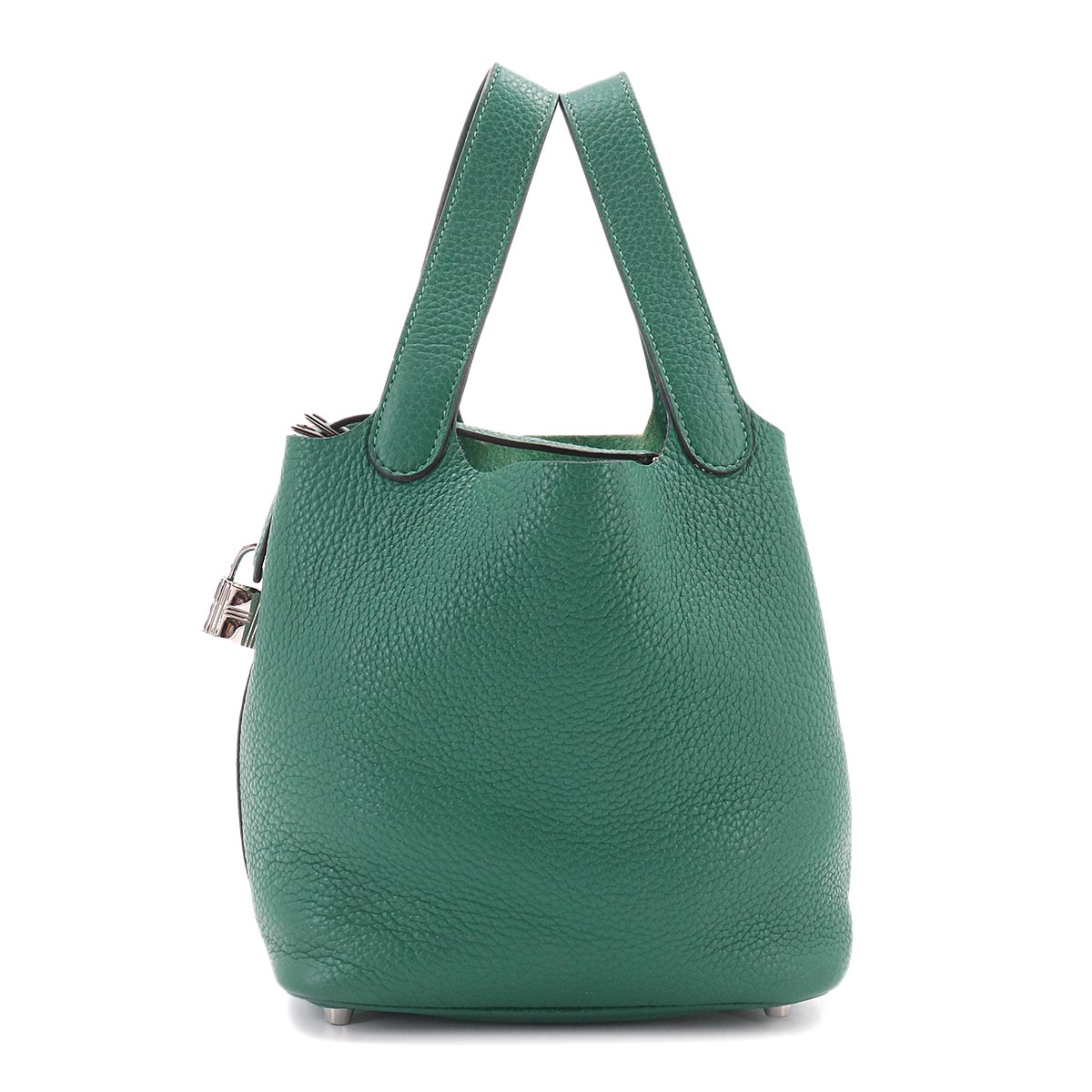 Picotin Lock PM Hand Bag Taurillon Clemence Malachite