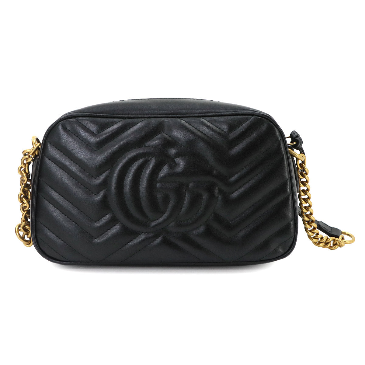 GG Marmont Chain Shoulder Bag Leather Black 447632 Purse