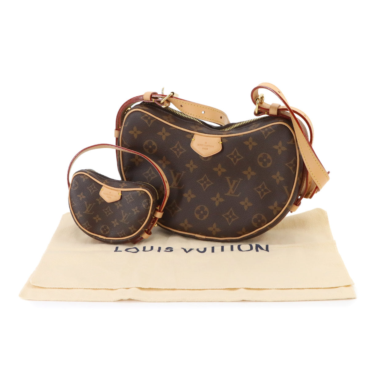 Monogram Croissant Shoulder Bag Brown M46828 Purse