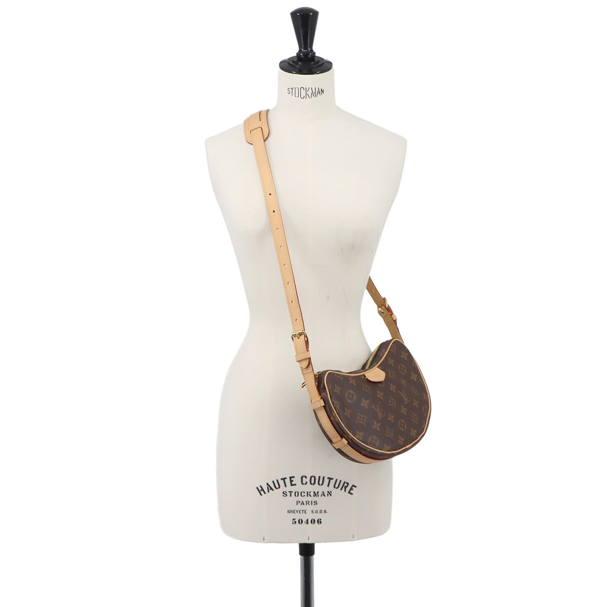 Monogram Croissant Shoulder Bag Brown M46828 Purse