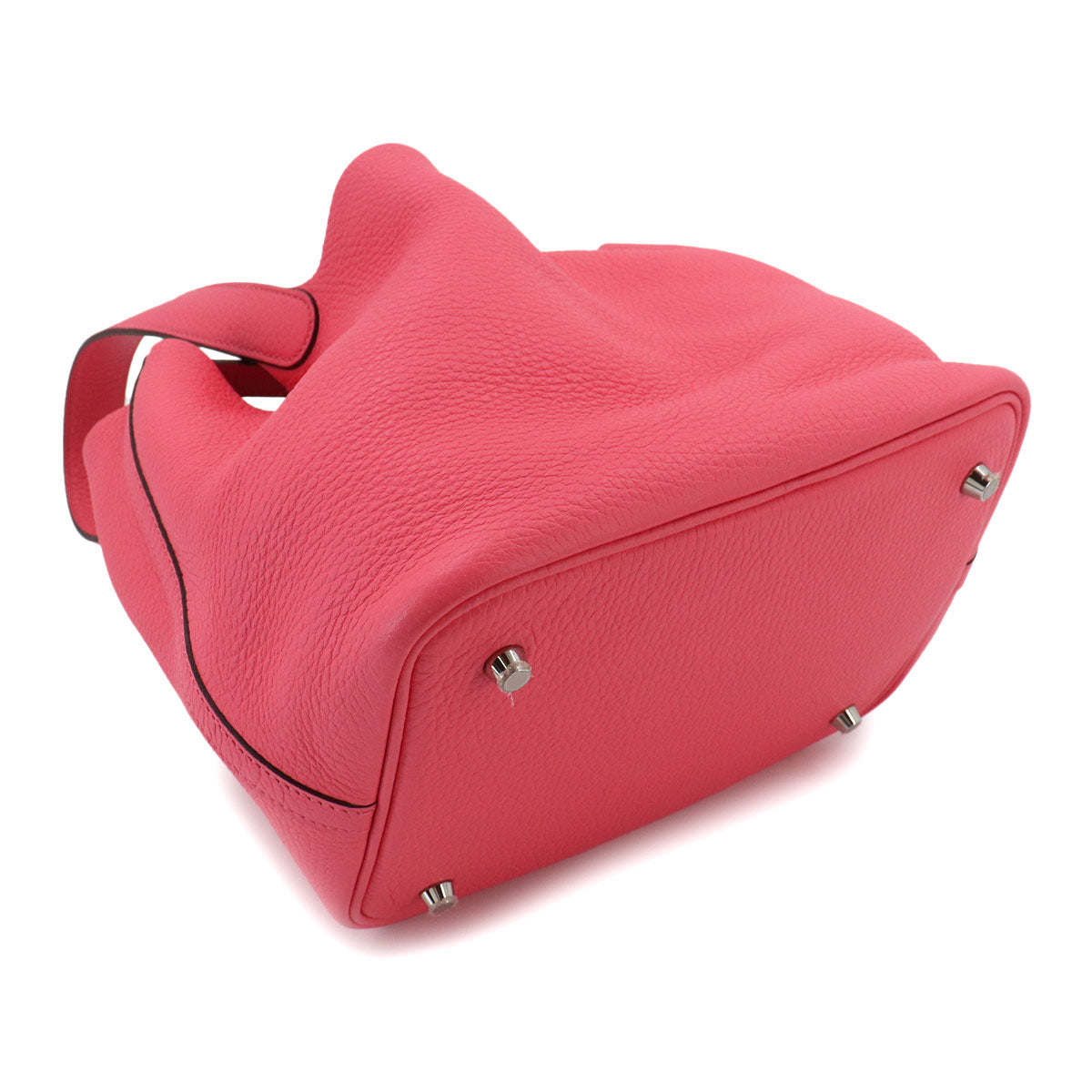 Picotin Lock MM Hand Bag Taurillon Clemence Rose azalee