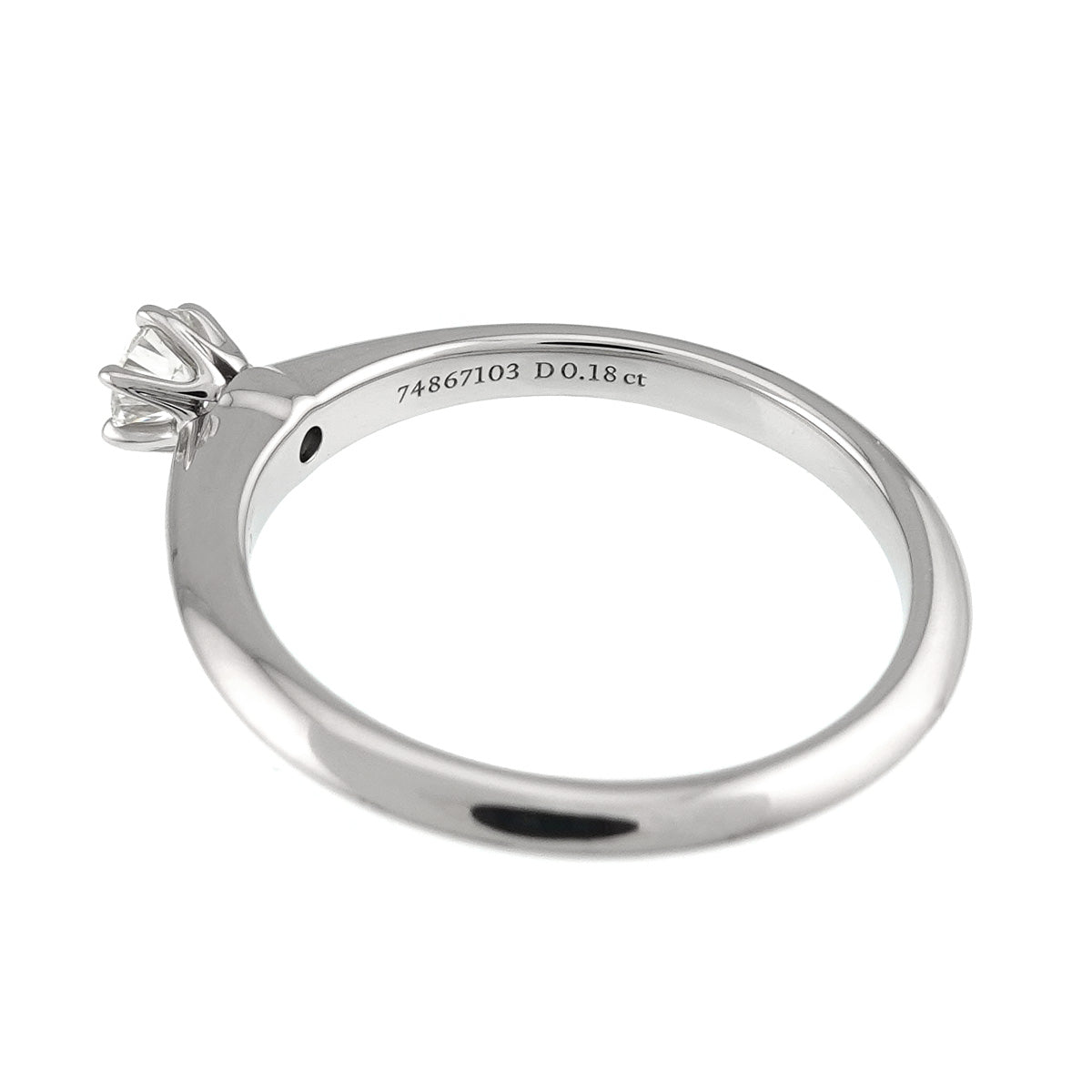 Diamond 0.18ct I/VS1/3EX Ring Pt Platinum Size5.25-5.5(US)