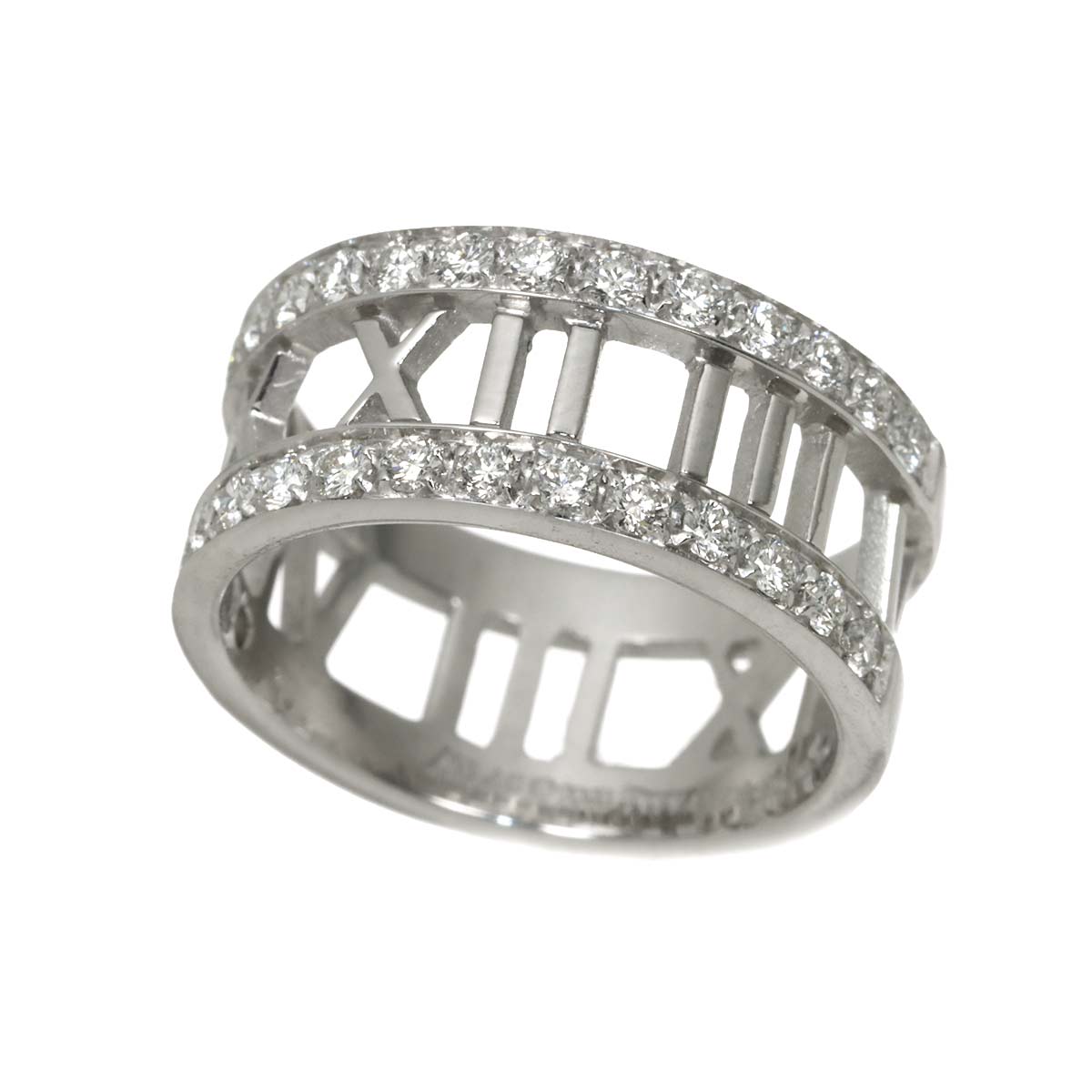 Atlas Open Diamond Ring 18K White Gold 750 size6-6.25(US)
