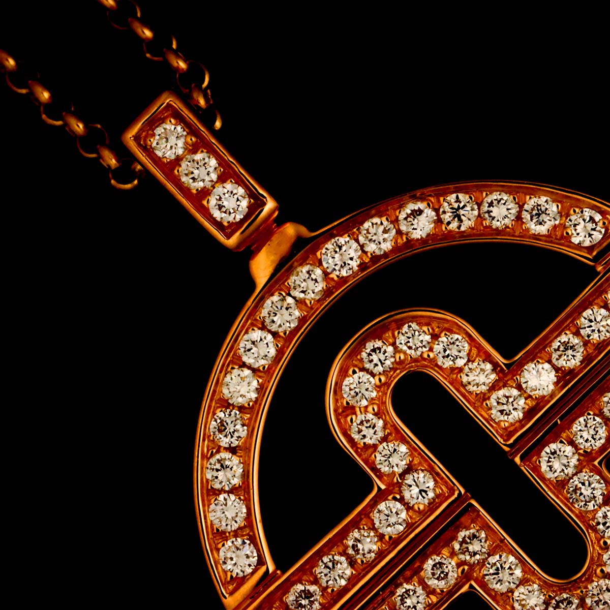 Parentesi Diamond Necklace 18K Pink Gold 750