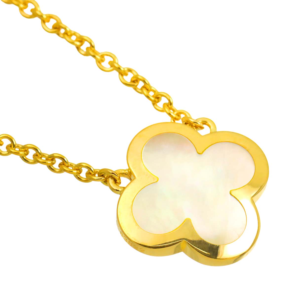 Pure Alhambra MOP Necklace 18K Yellow Gold 750