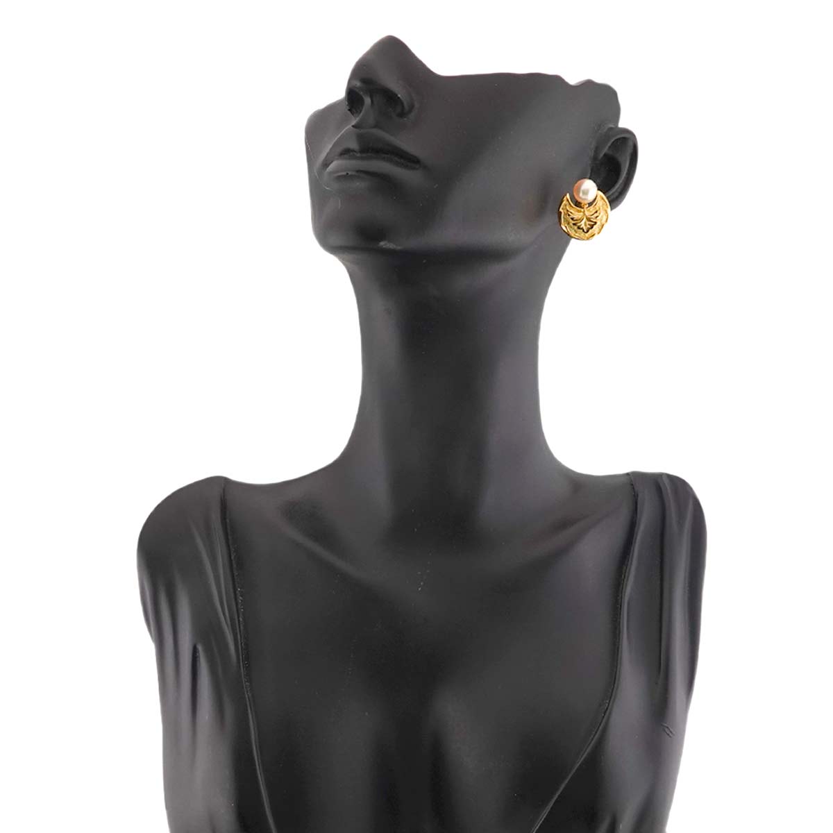 Akoya Pearl 7.3mm Earrings Pierced 18K Yellow Gold 750