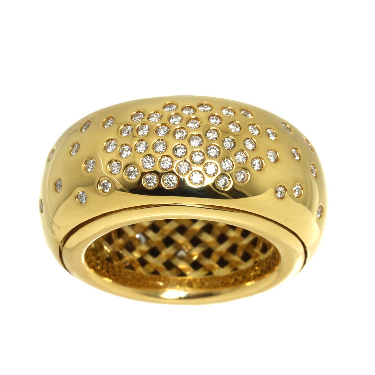 Diamond Ring 18K YG 750 size9 4(US)