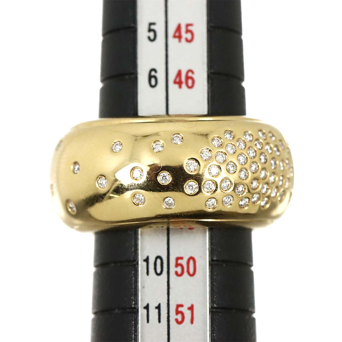 Diamond Ring 18K YG 750 size9 4(US)