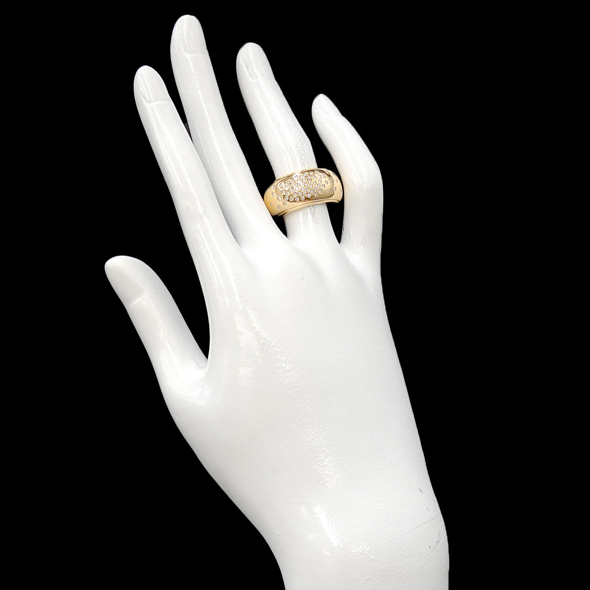Diamond Ring 18K YG 750 size9 4(US)