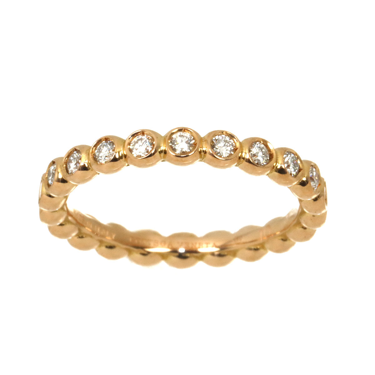 Diamond Ring 18K PG 750 size10 5.25(US)
