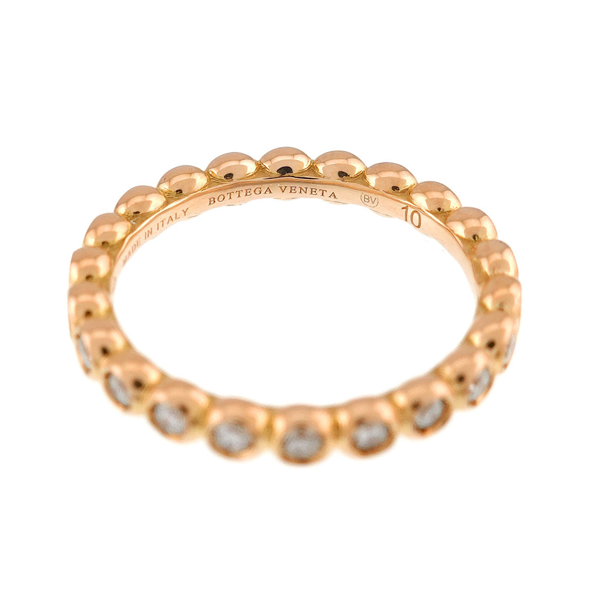 Diamond Ring 18K PG 750 size10 5.25(US)