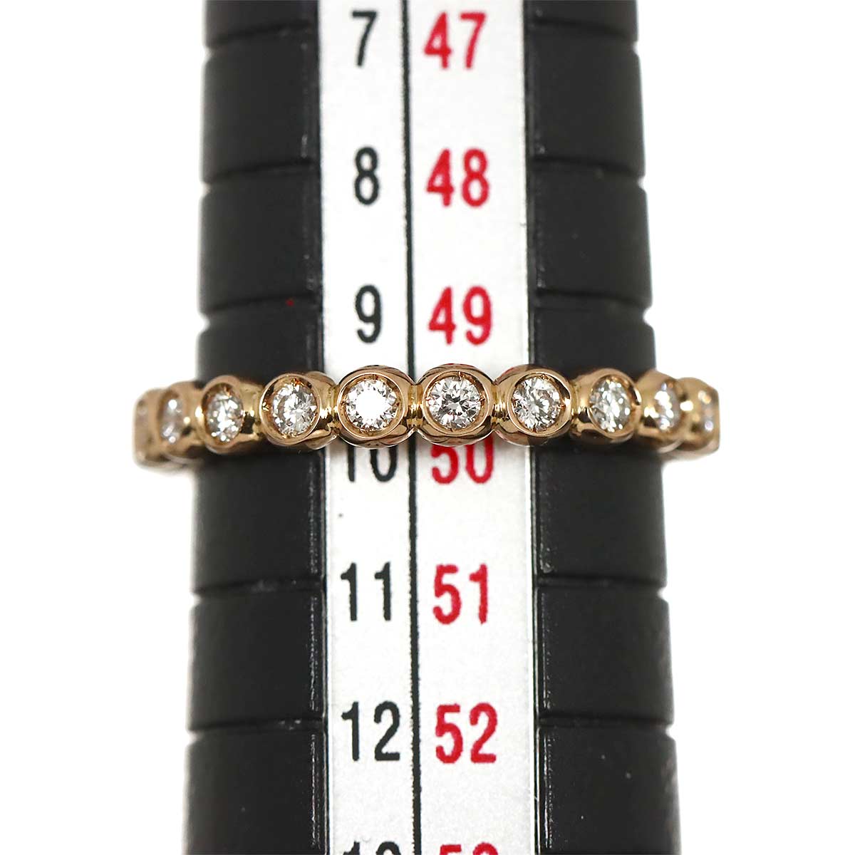 Diamond Ring 18K PG 750 size10 5.25(US)