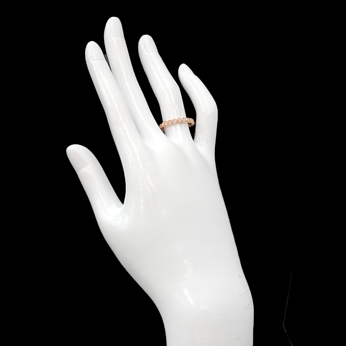 Diamond Ring 18K PG 750 size10 5.25(US)