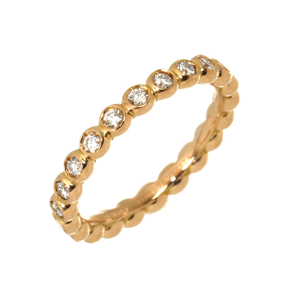 Diamond Ring 18K PG 750 size10 5.25(US)