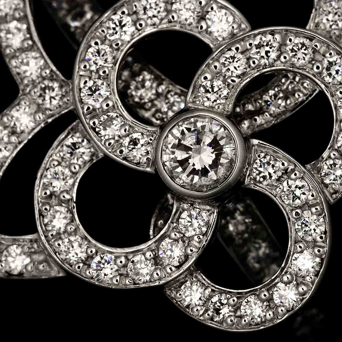 Fleur Aldant Diamond Ring 18K WG size54 6.75(US)