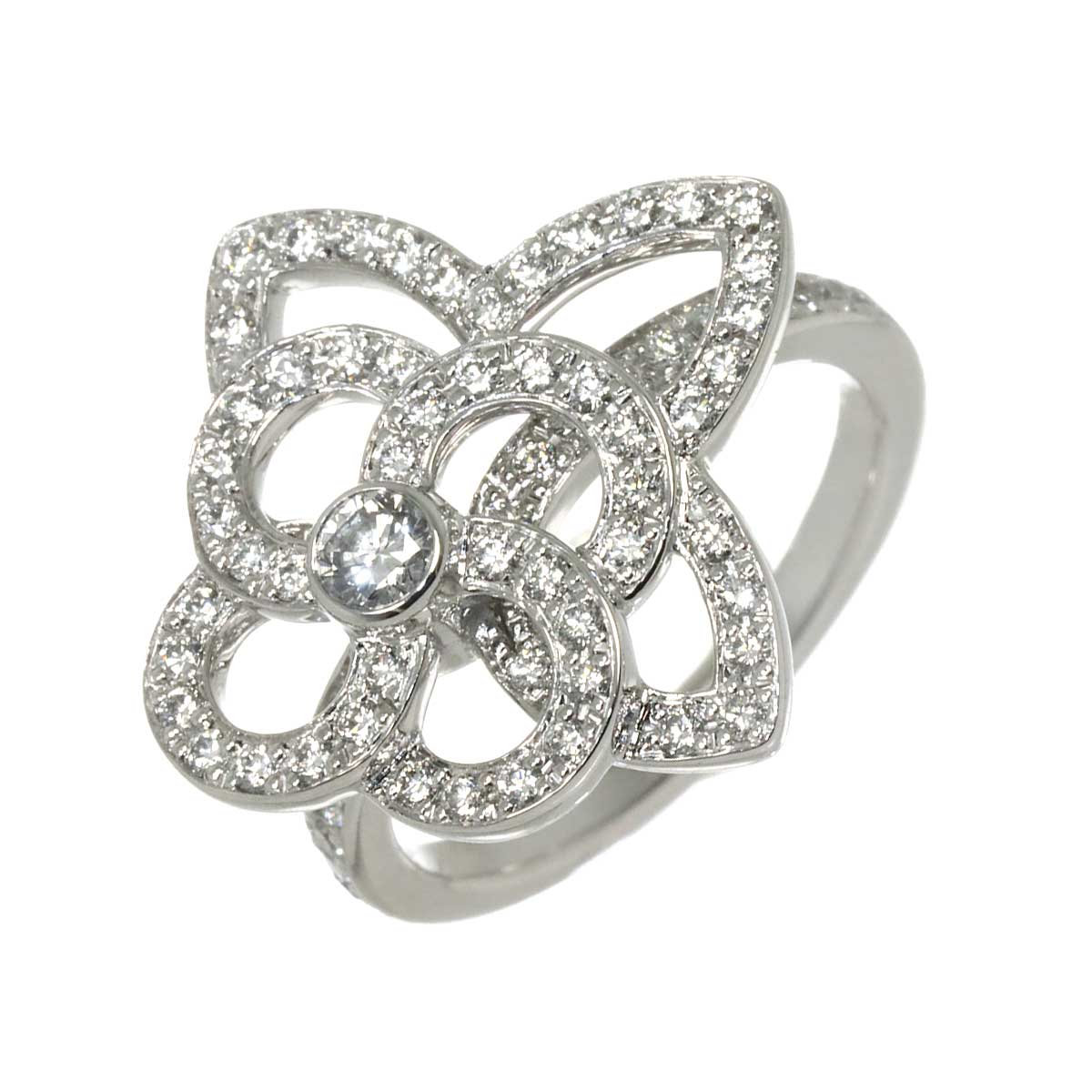 Fleur Aldant Diamond Ring 18K WG size54 6.75(US)