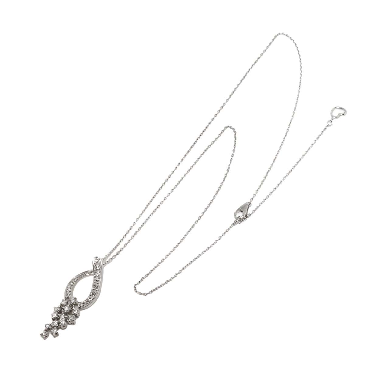 Diamond 0.620ct Necklace 18K White Gold 750