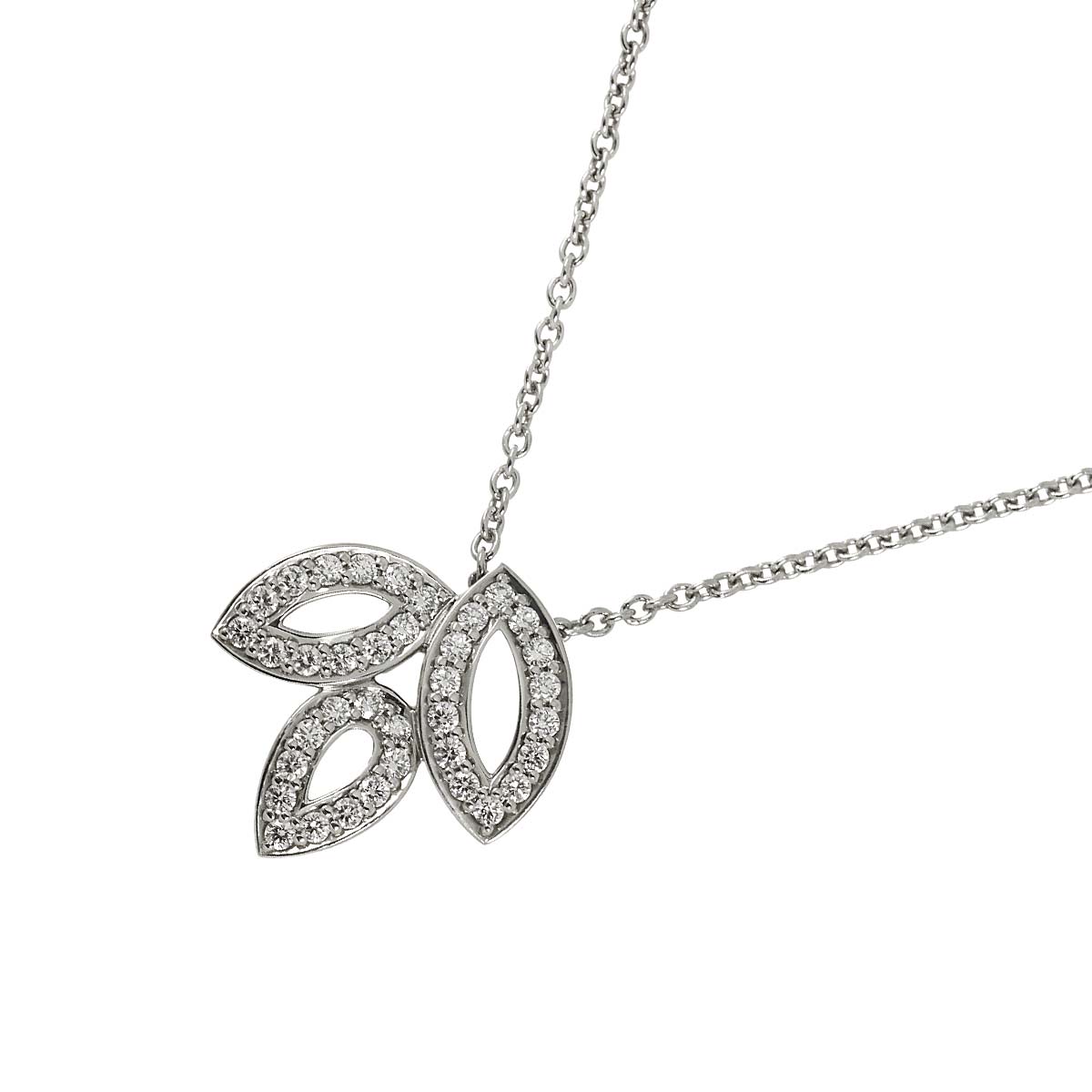 Lily Cluster Mini Diamond Necklace Pt
