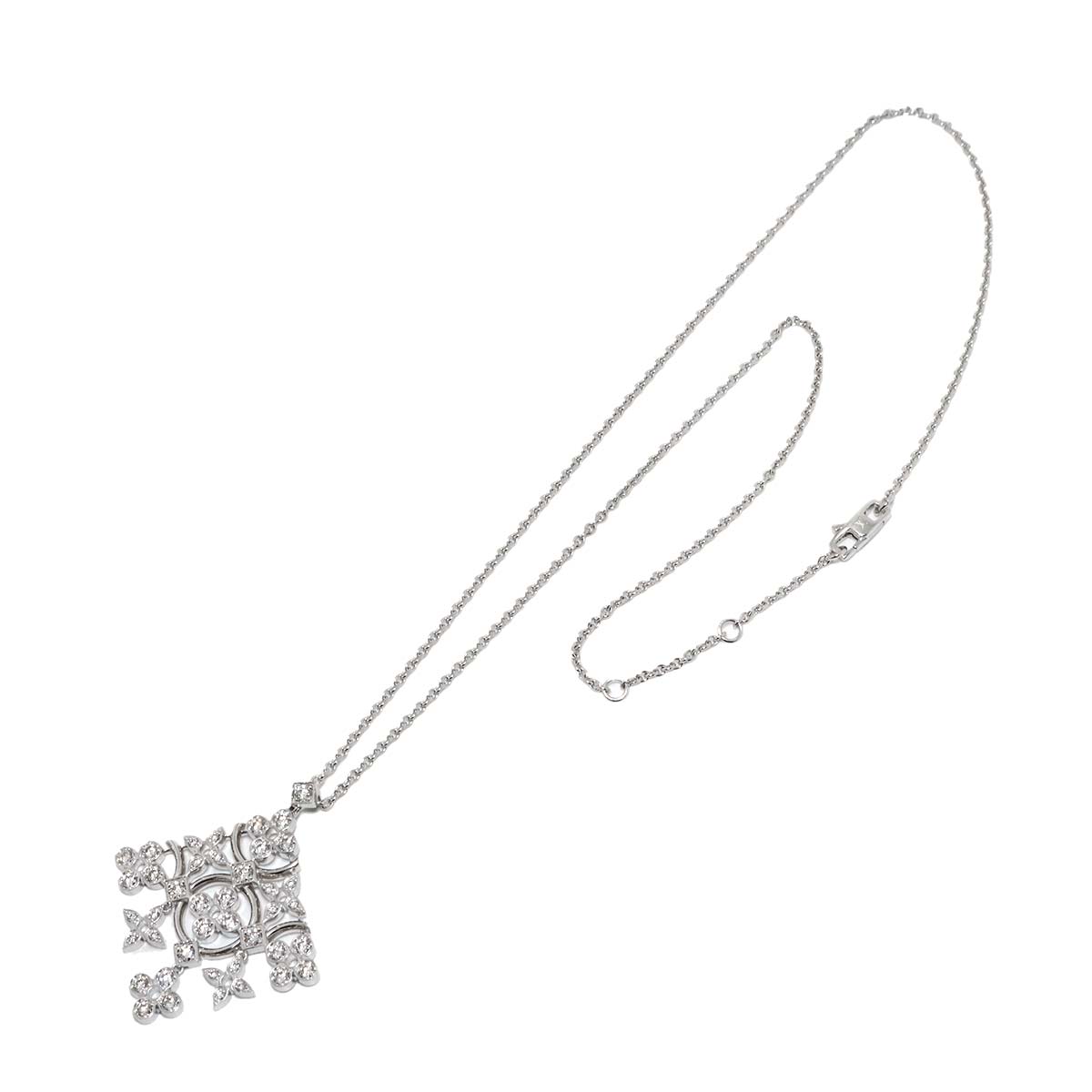 Dentelle Diamond Necklace 18K WG 750