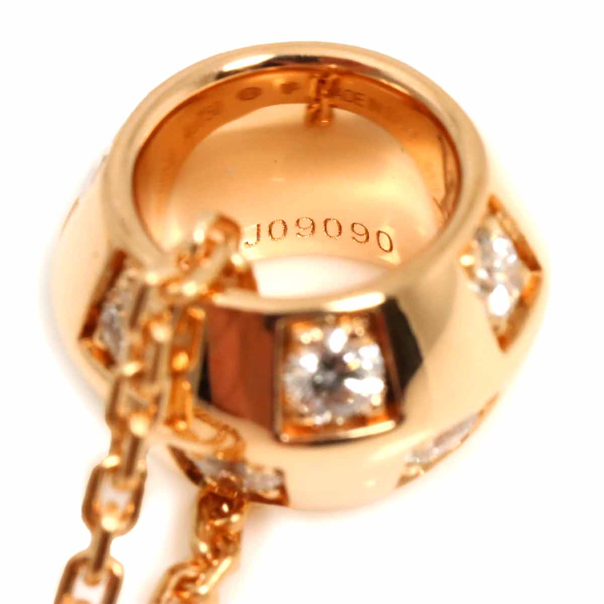 Damier Diamond Necklace 18K PG 750