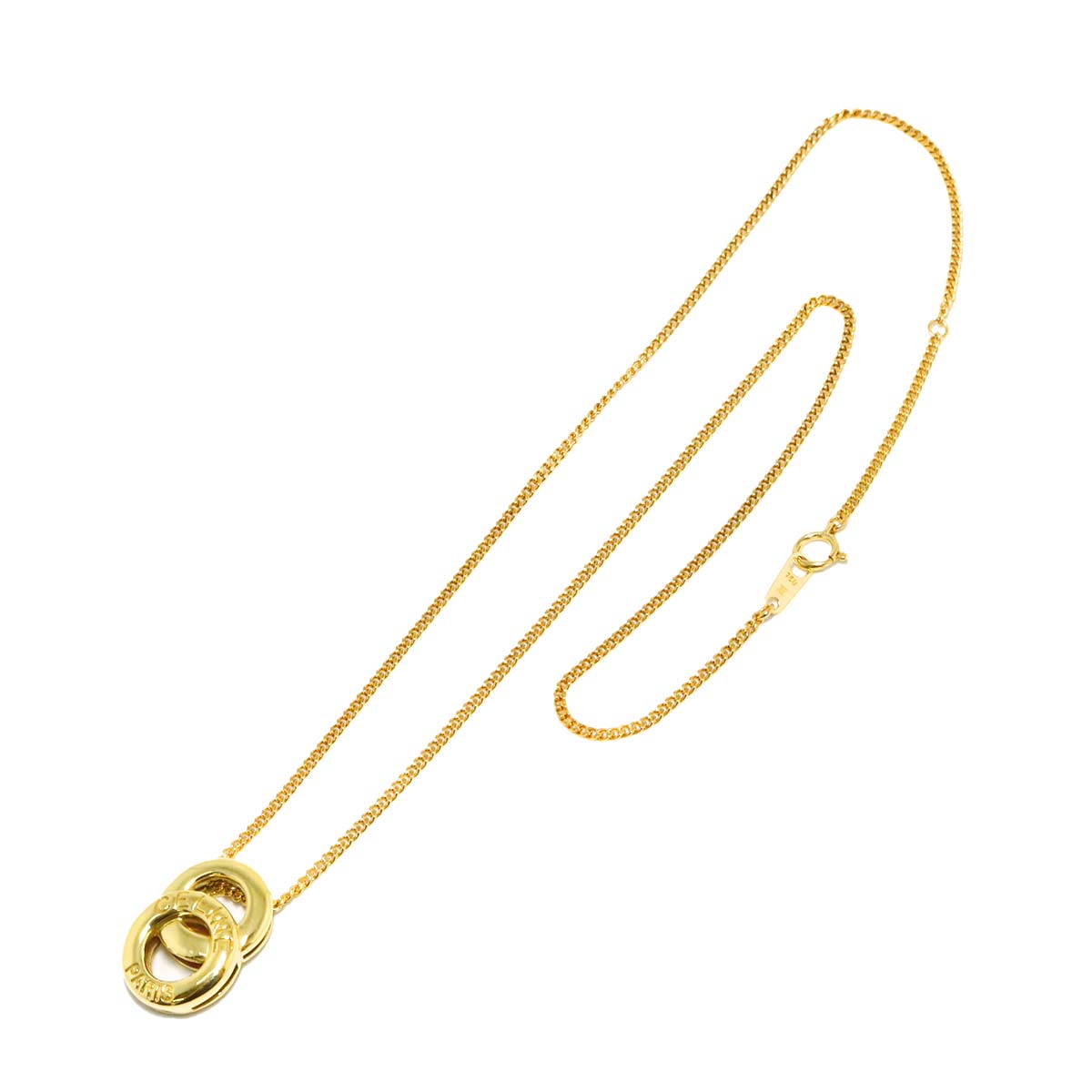 Logo Necklace 18K YG Yellow Gold 750