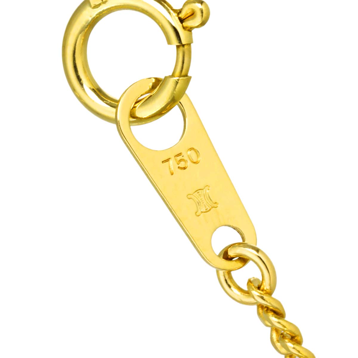 Logo Necklace 18K YG Yellow Gold 750