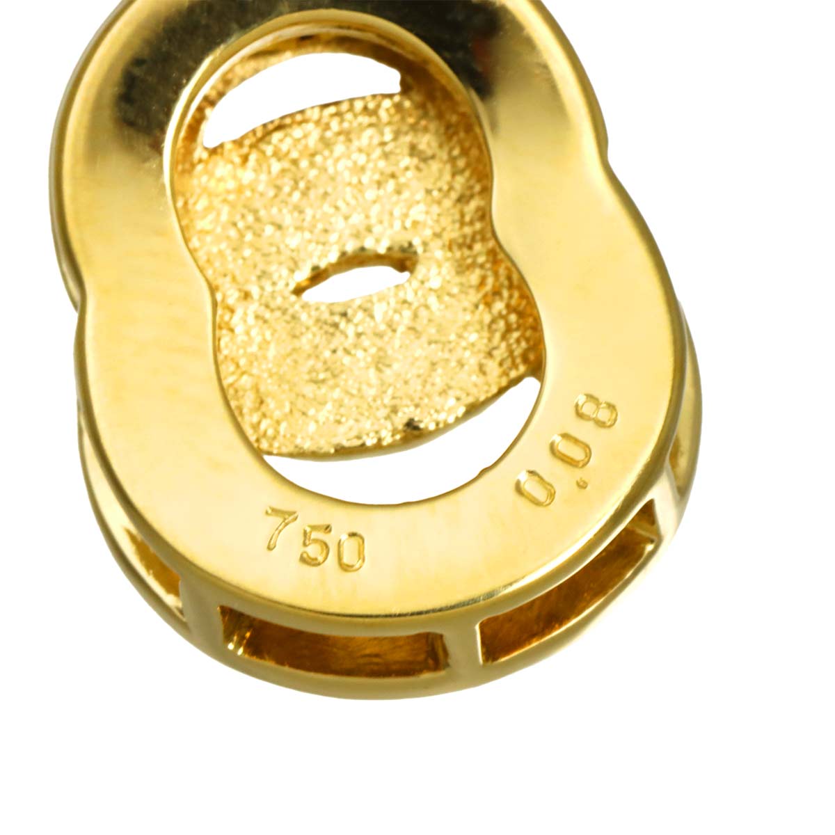 Logo Diamond 0.08ct Necklace 18K YG Yellow Gold 750