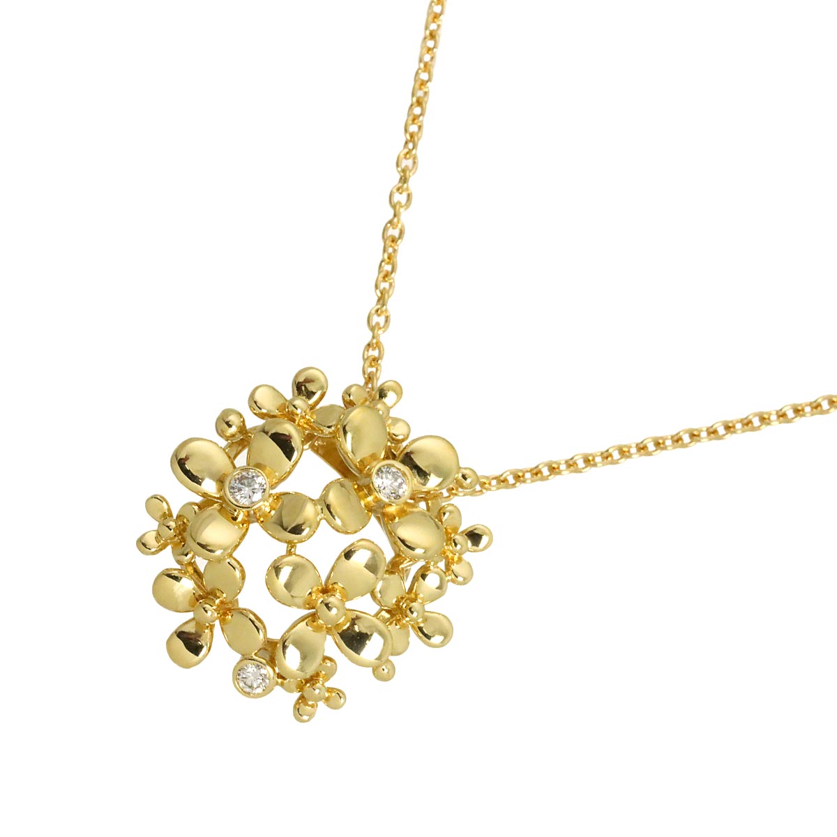 Diamond 0.08ct Necklace 18K YG 750