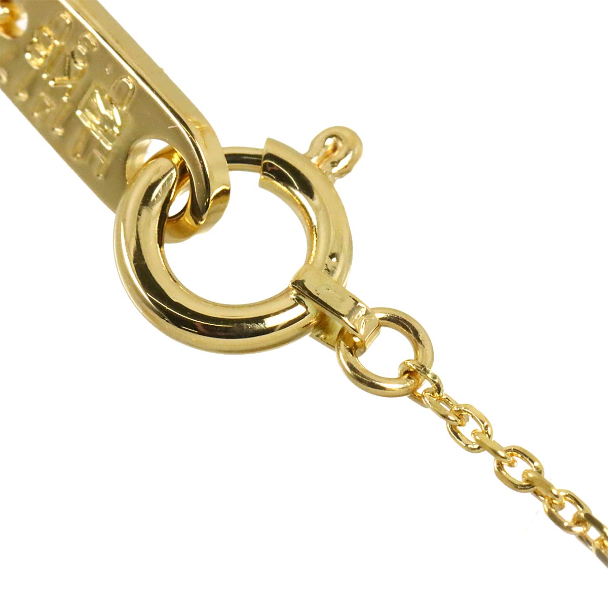 Diamond 0.30ct Ribbon Necklace 18K YG 750