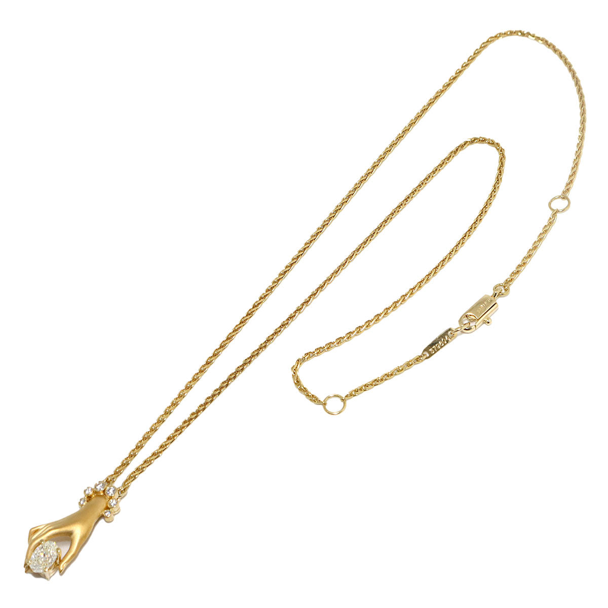 Diamond 0.616ct Necklace 18K YG 750