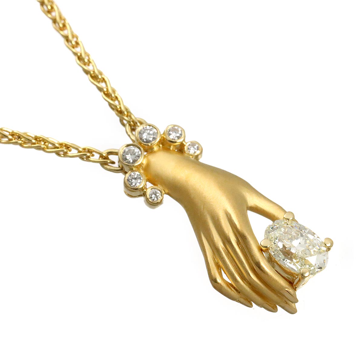 Diamond 0.616ct Necklace 18K YG 750