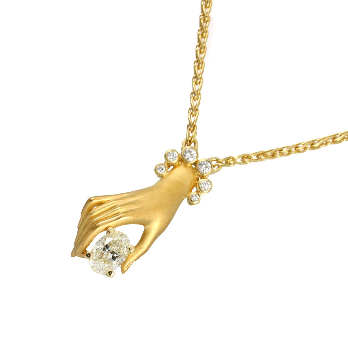 Diamond 0.616ct Necklace 18K YG 750