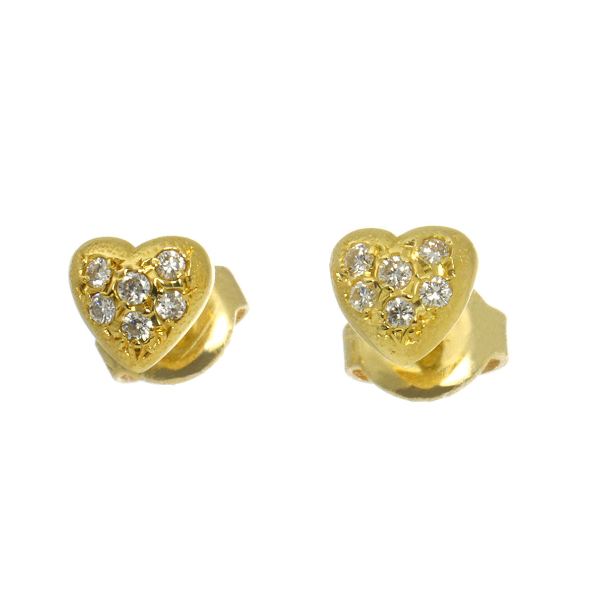 Diamond 0.06ct/0.06ct Earrings Pierced 18K YG 750