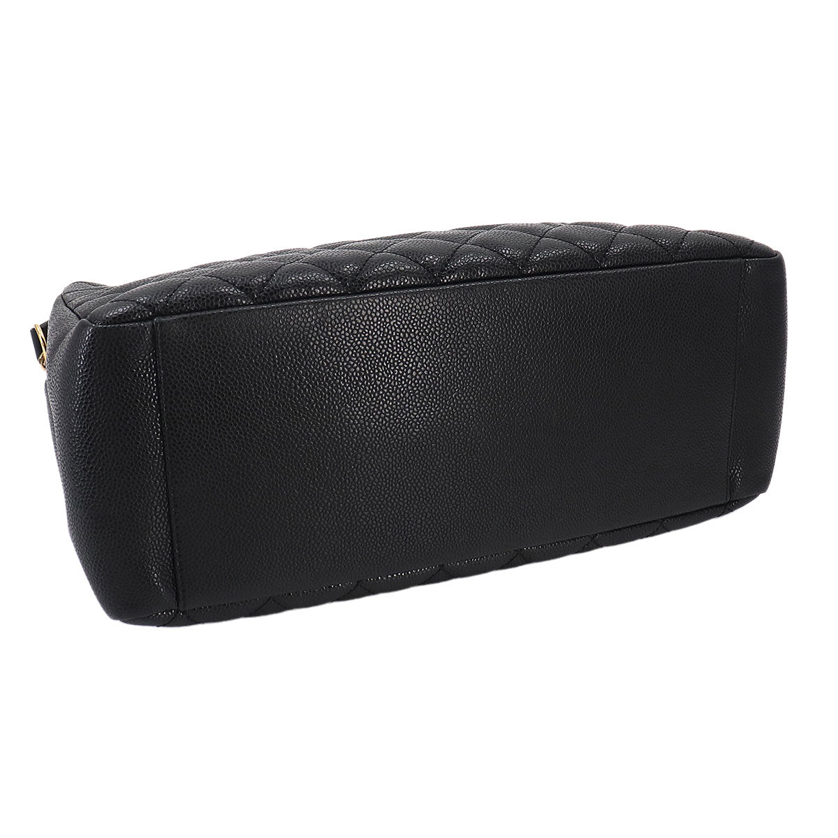 Matelasse Grand Shopping Tote Bag Leather Black GST A50995