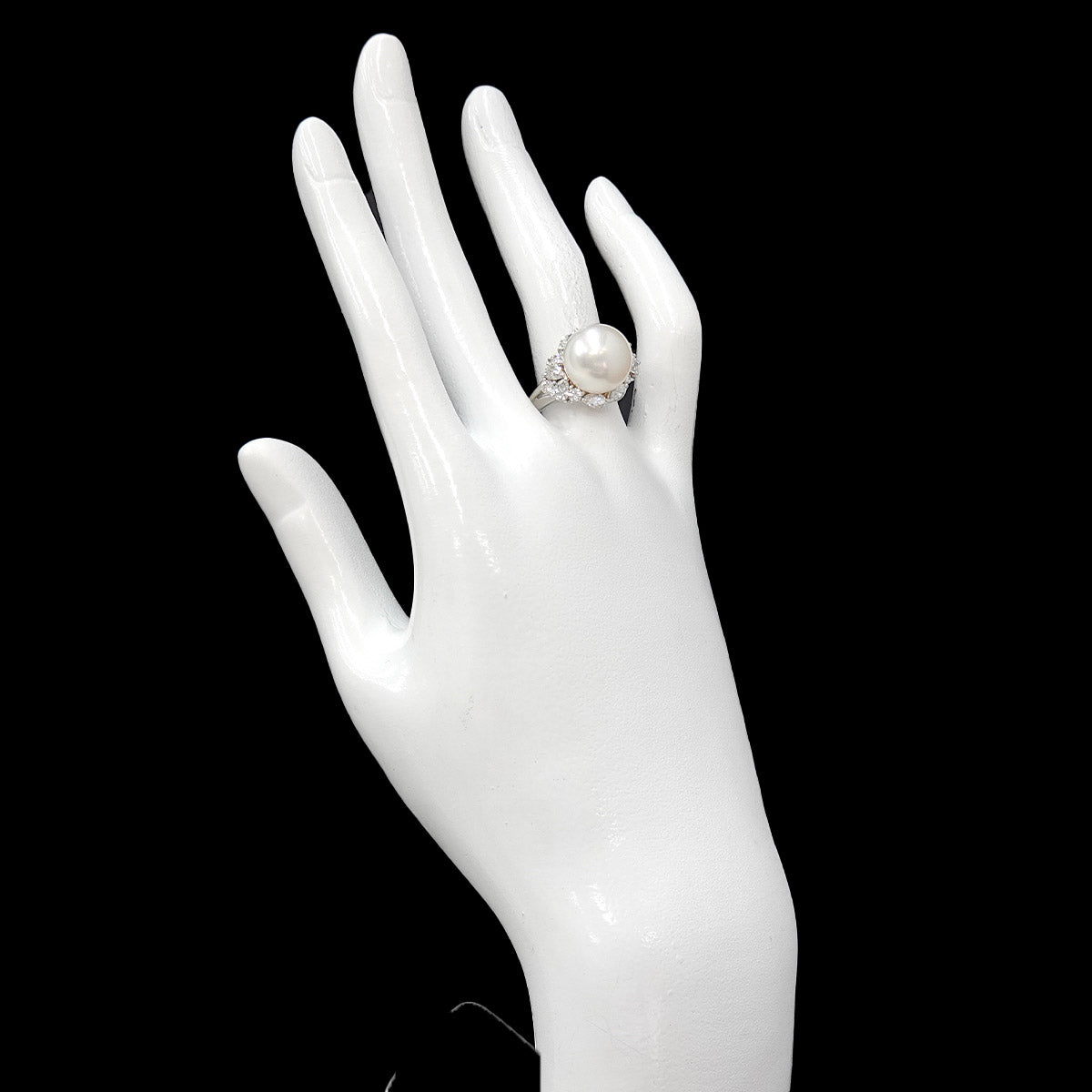 South Sea pearl 11.9mm Diamond 1.10ct Ring Platinum size6.75(US)