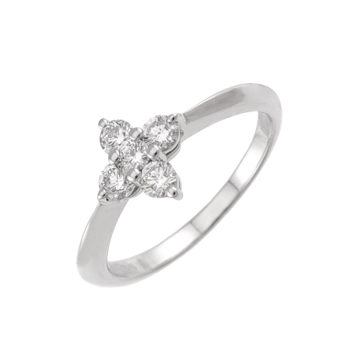 Diamond 0.21ct Ring 18K WG 750 size4(US)