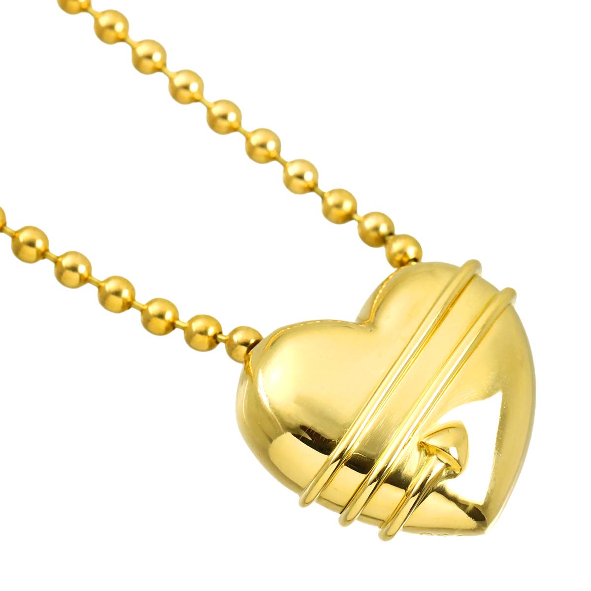 Heart and arrow Necklace 18K YG 750