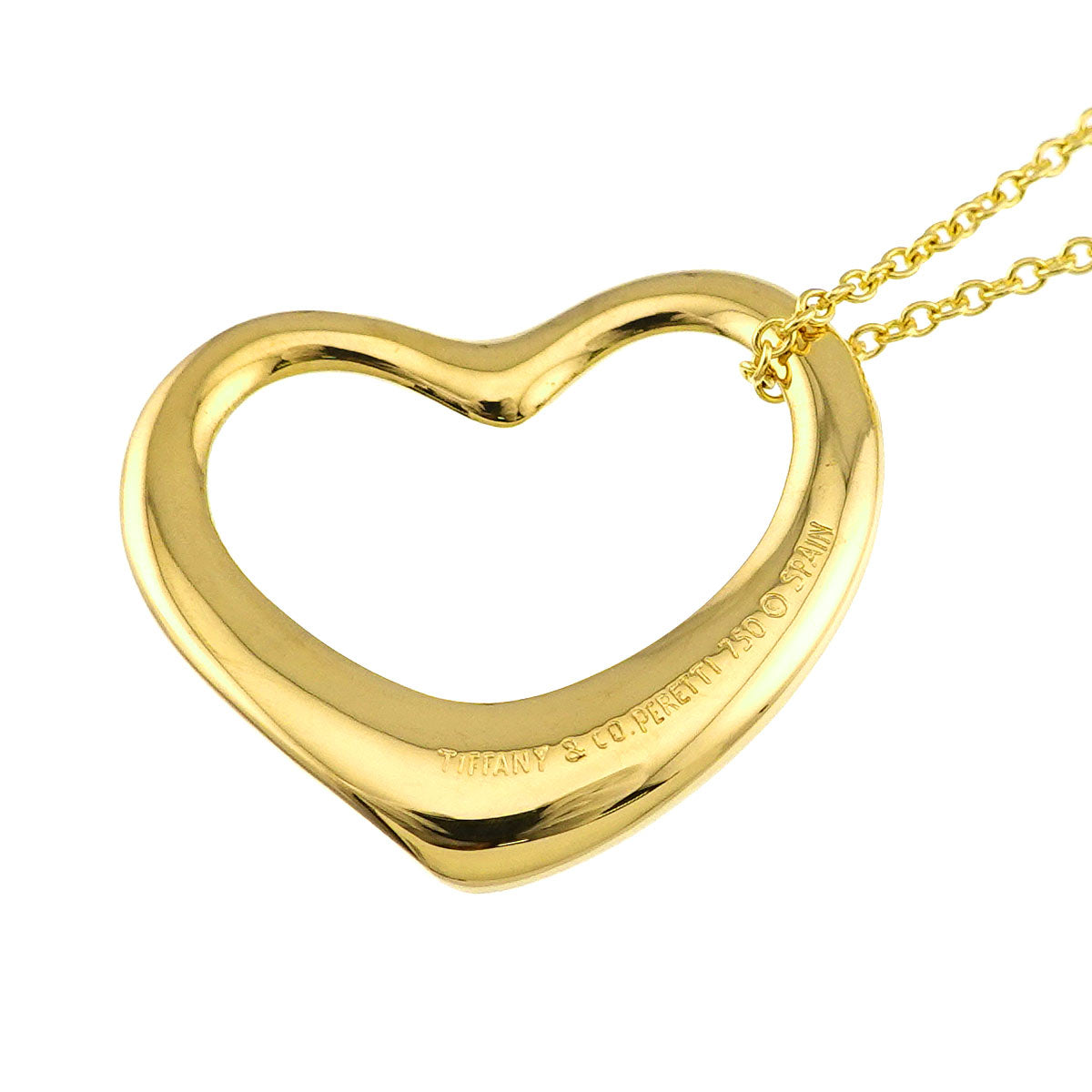 Open Heart Necklace 18K Yellow Gold 750