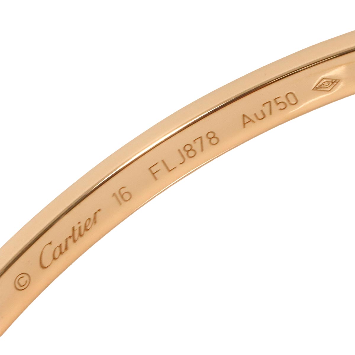 Love Bracelet SM Bangle 18K Pink Gold 750 Size16