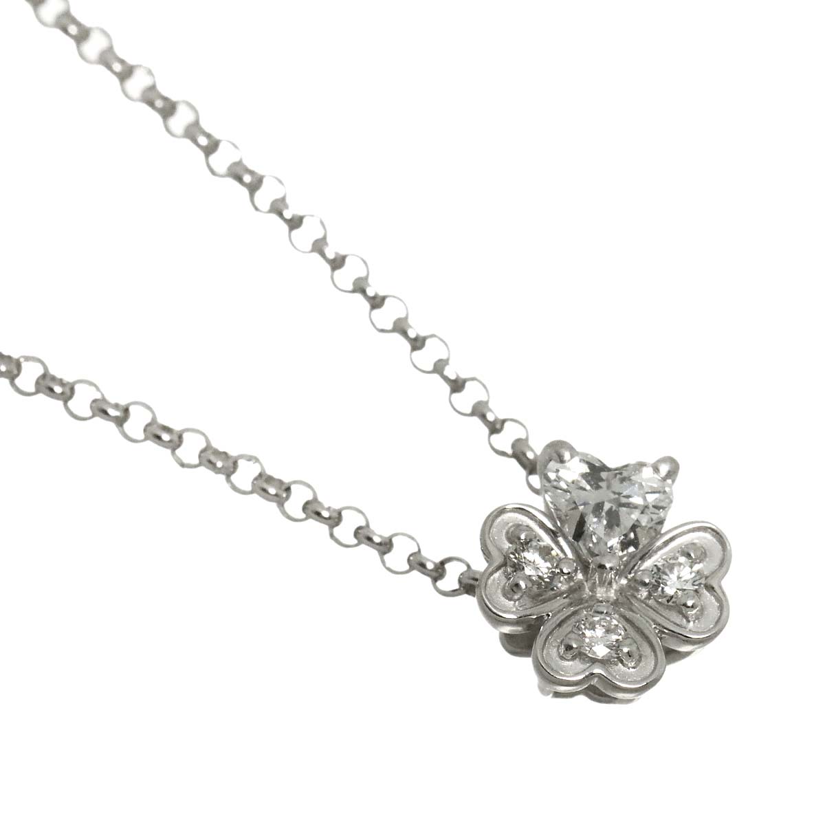Diamond 0.25ct Necklace 18K White Gold 750